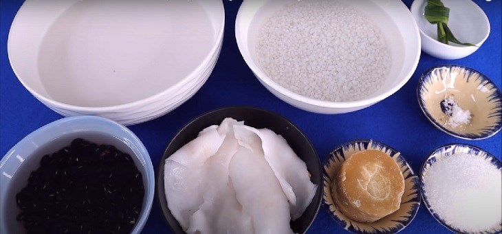 Nguyên liệu món ăn 2 cách nấu chè đậu đen kiểu thái