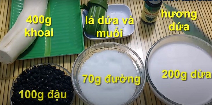 Nguyên liệu món ăn 2 cách nấu chè đậu đen kiểu thái