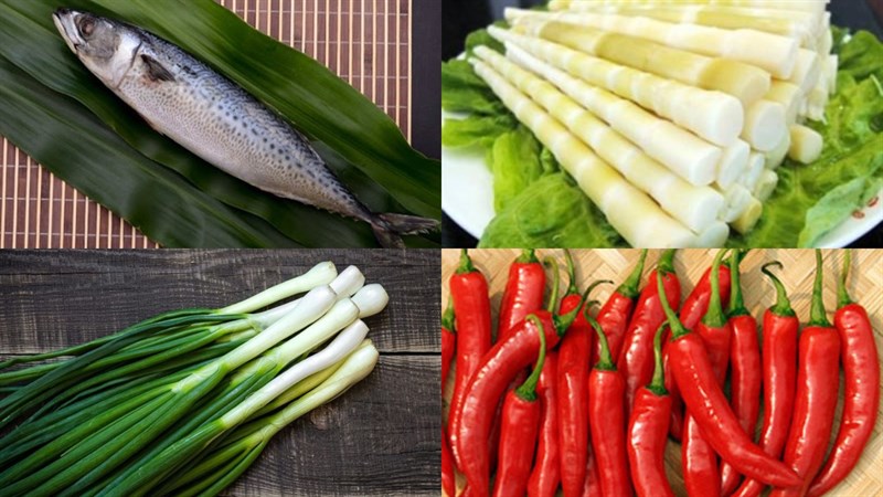 Nguyên liệu món ăn cá thu nhật - cá saba kho măng le