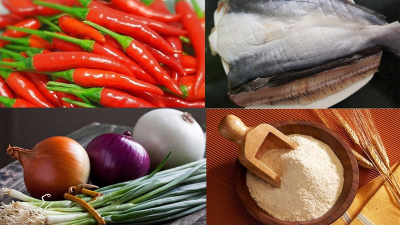 Nguyên liệu món ăn cá dứa chiên và khô cá dứa chiên