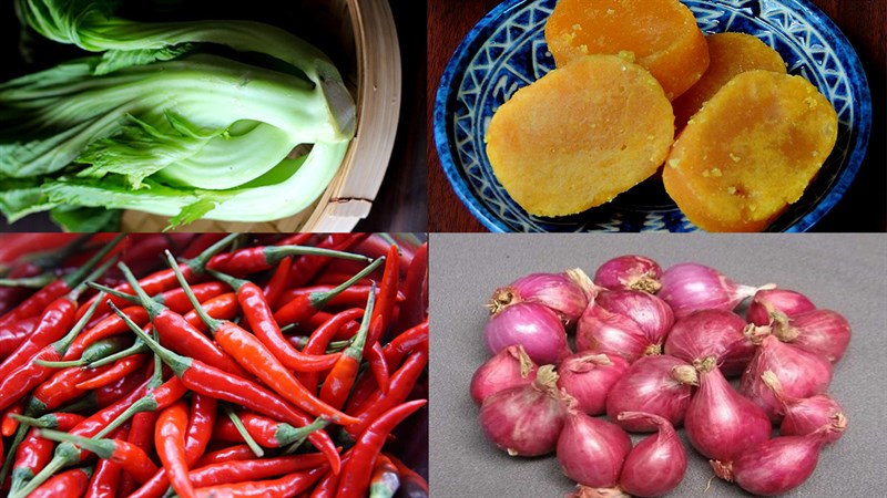 Nguyên liệu món ăn dưa cải muối