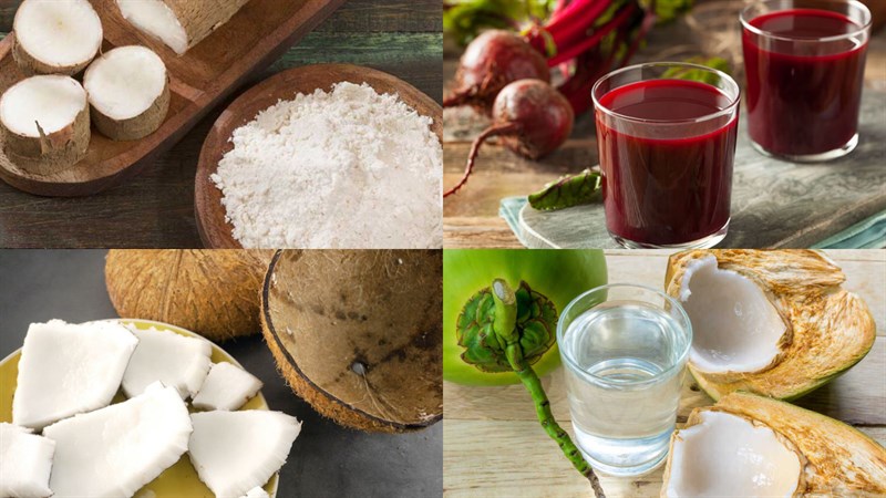 Nguyên liệu món ăn nước dừa trân châu