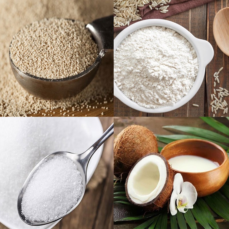 Nguyên liệu món ăn bánh bò sữa