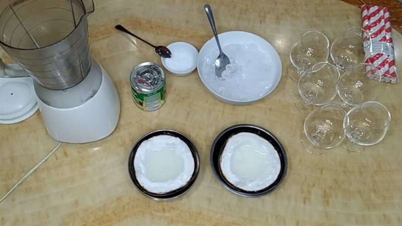 Nguyên liệu món ăn sinh tố dừa sáp