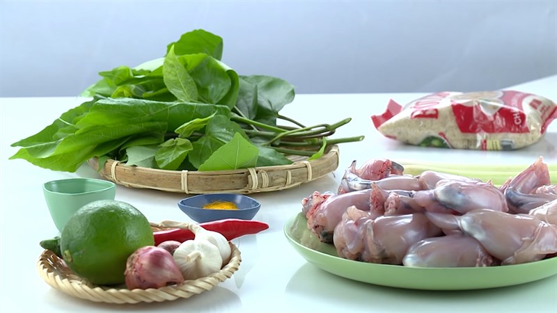 Nguyên liệu món ăn ếch nướng