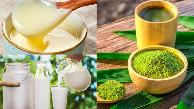 Nguyên liệu món ăn 2 cách làm kem vanilla và kem matcha