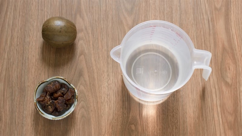 Nguyên liệu món ăn nước la hán, la hán quả nha đam, la hán quả long nhãn và la hán quả táo tàu