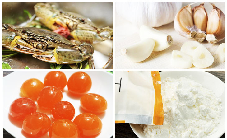 Nguyên liệu món ăn 2 cách cua sốt trứng muối, cua sốt ớt