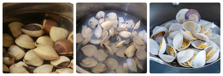 Bước 2 Luộc và ướp ngao (nghêu) Trứng xào ngao (nghêu)