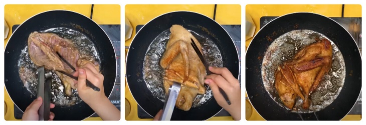 Bước 4 Chiên vịt Vịt chiên sả ớt