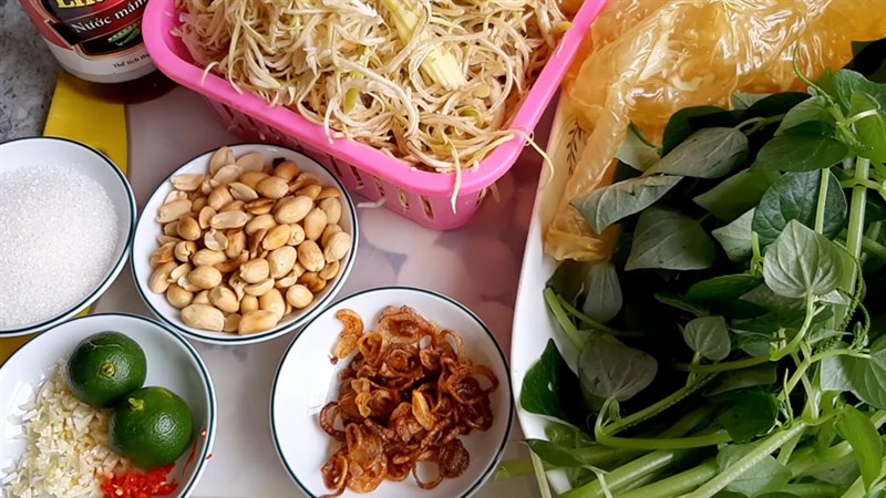 Nguyên liệu món ăn gỏi tàu hũ ky
