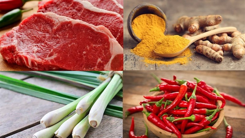 Nguyên liệu món ăn 2 cách làm thịt bò xào sả ớt
