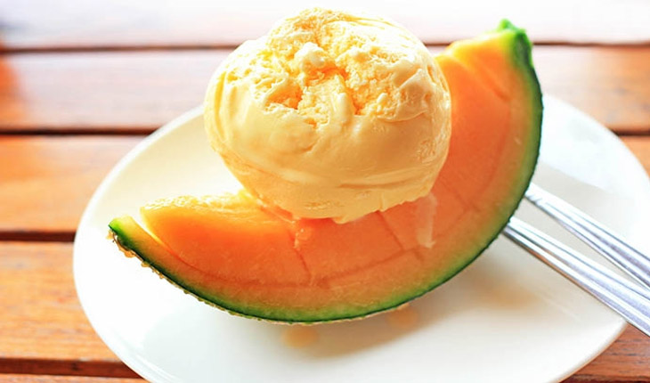 Bước 4 Thành phẩm  Kem dưa lưới vàng