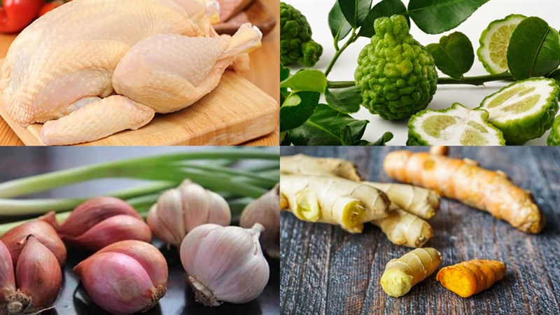Nguyên liệu món ăn lẩu gà chua cay