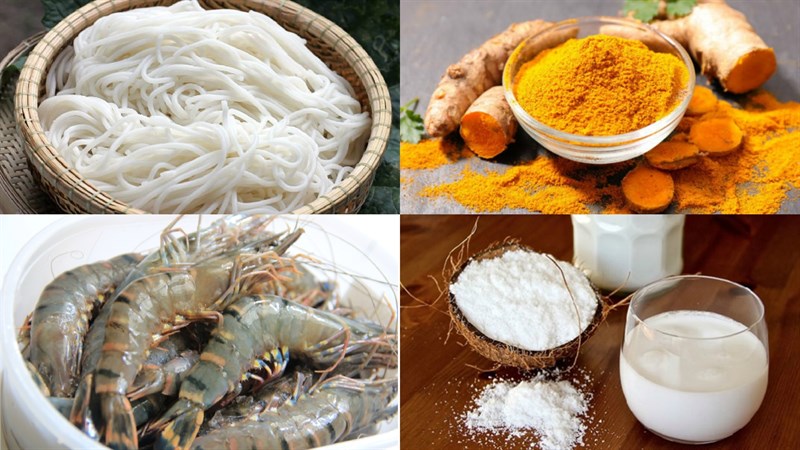 Nguyên liệu món ăn cà ri laksa