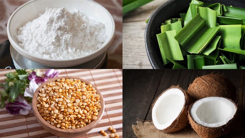 Nguyên liệu món ăn bánh cuốn ngọt miền tây