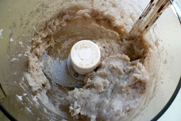 Bước 1 Xay mực Chả mực cốm xanh