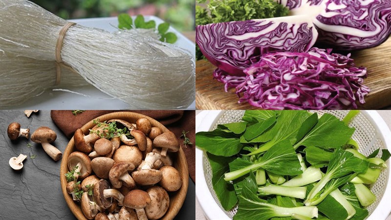 Nguyên liệu món ăn miến trộn giảm cân