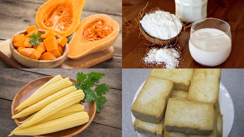 Nguyên liệu món ăn 4 cách nấu cà ri rau củ chay