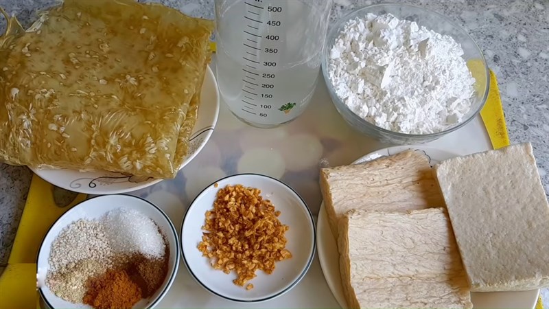Nguyên liệu món ăn xúc xích chay