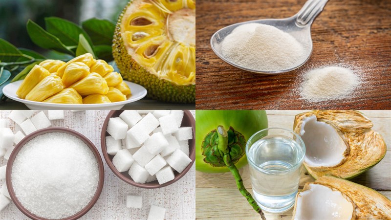 Nguyên liệu món ăn rau câu mít