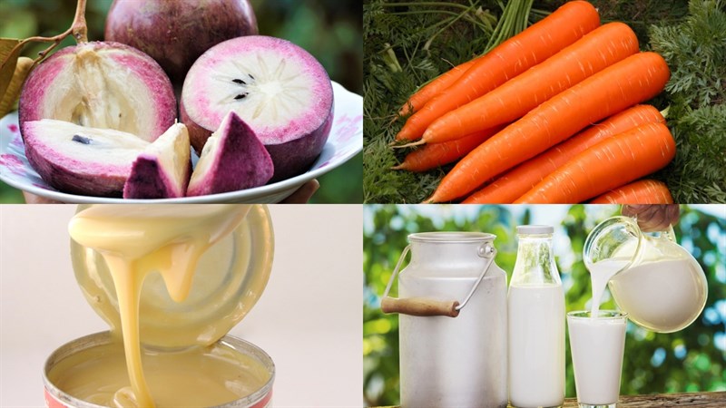 Nguyên liệu món ăn sinh tố vú sữa