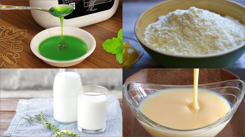 Nguyên liệu món ăn kem siro