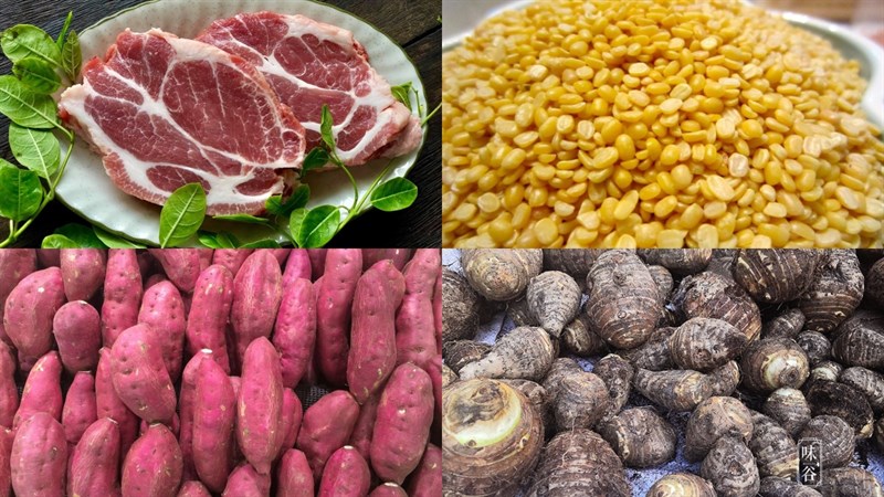 Nguyên liệu món ăn bún thịt nướng chả giò