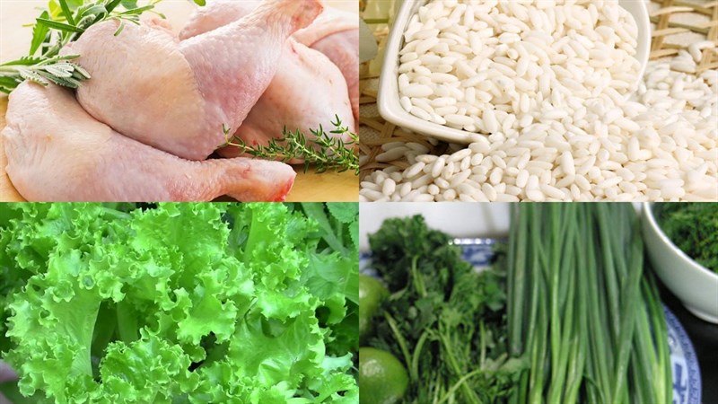 Nguyên liệu món ăn 3 cách nấu lẩu cháo gà