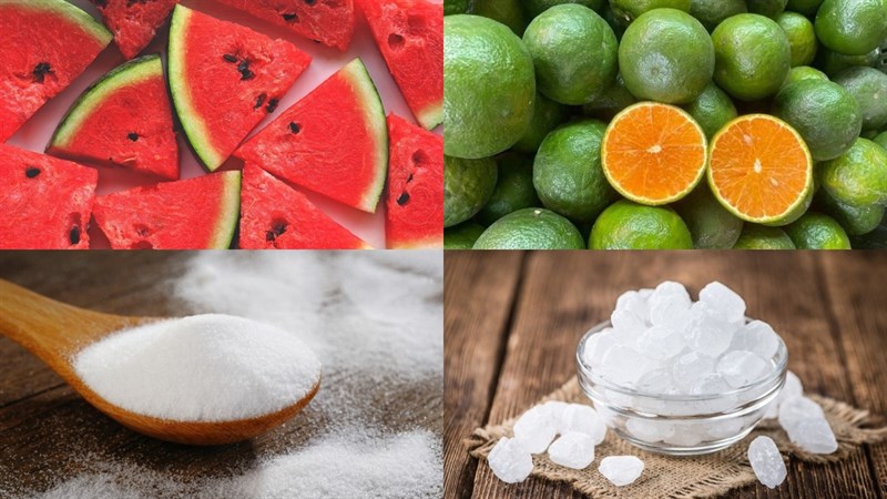 Nguyên liệu món ăn nước ép dưa hấu bằng máy xay sinh tố