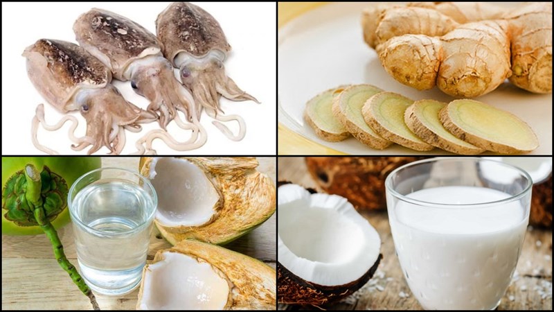 Nguyên liệu món ăn phá lấu mực