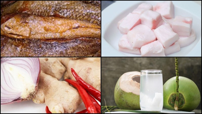 Nguyên liệu món ăn mắm cá lóc chiên