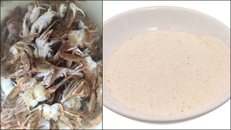 Nguyên liệu món ăn ghẹ sữa rang mẹ và ghẹ sữa chiên giòn
