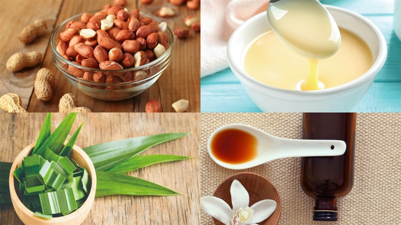 Nguyên liệu món ăn sữa đậu phộng