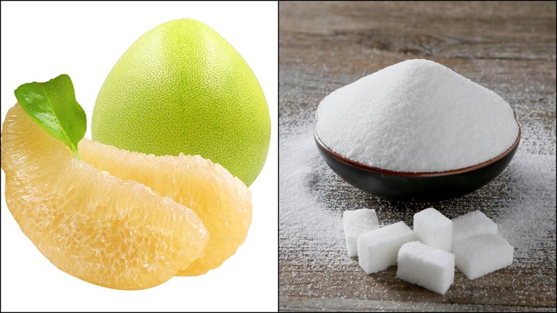 Nguyên liệu món ăn nước ép bưởi bằng máy xay sinh tố