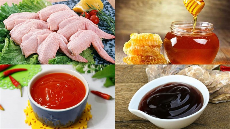 Nguyên liệu món ăn 2 cách làm cánh gà nướng mật ong