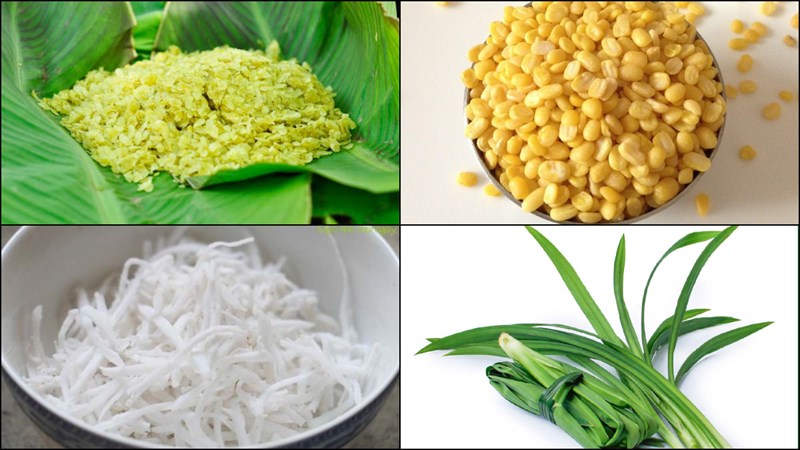 Nguyên liệu món ăn xôi cốm dừa