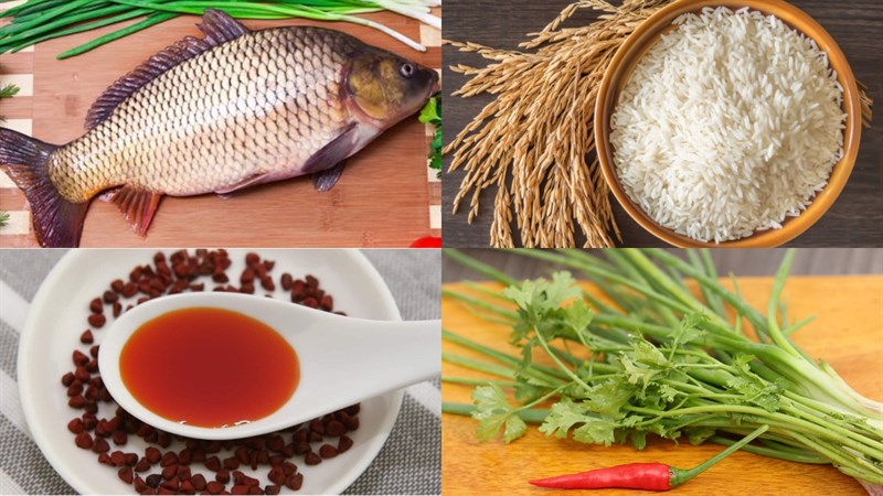 Nguyên liệu món ăn cháo cá chép