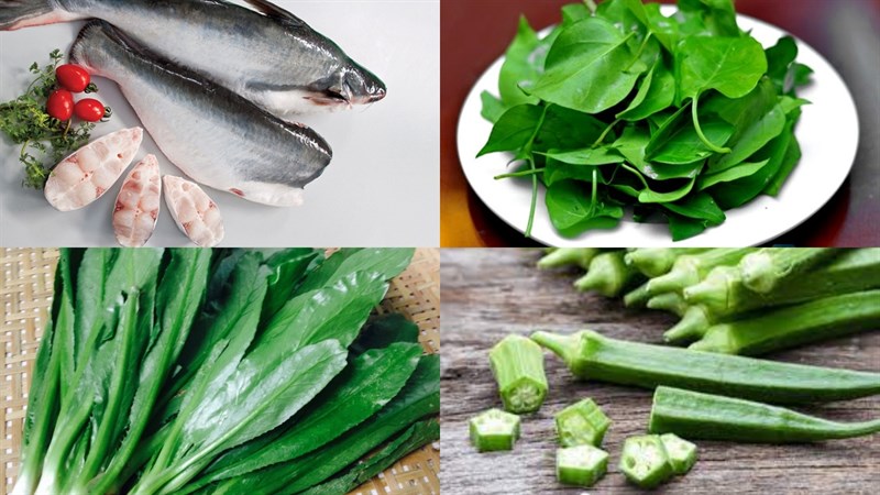 Nguyên liệu món ăn canh chua lá giang