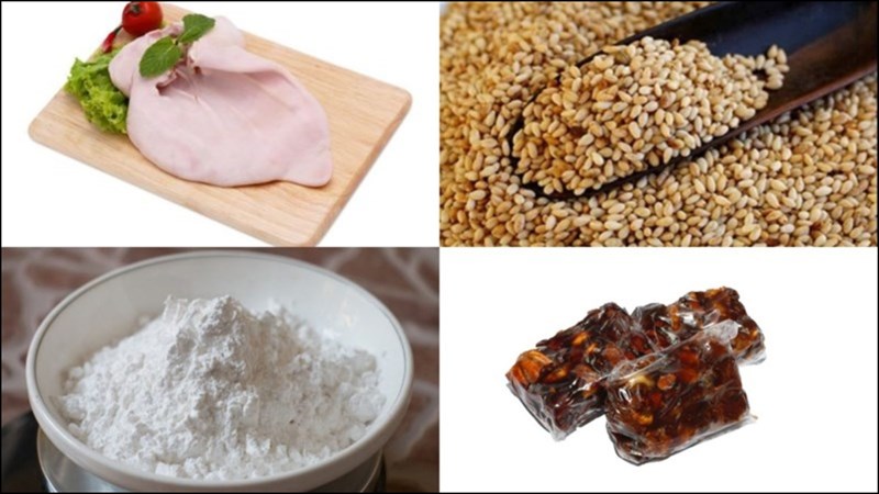Nguyên liệu món ăn tai heo xào chua ngọt