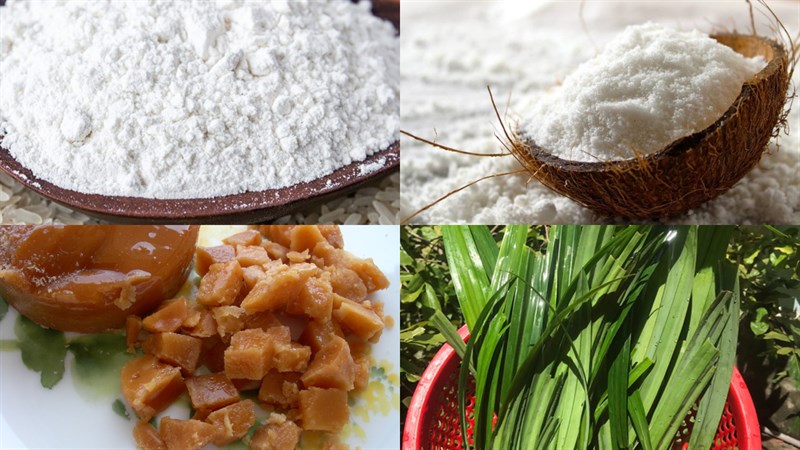 Nguyên liệu món ăn chè bánh lọt nước cốt dừa