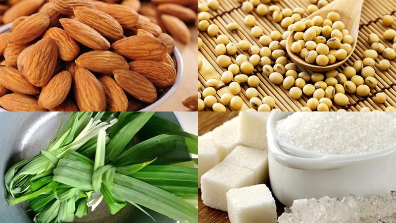 Nguyên liệu món ăn 6 cách làm sữa hạnh nhân