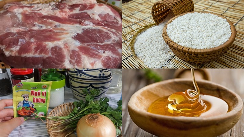 Nguyên liệu món ăn cách nấu xôi xá xíu