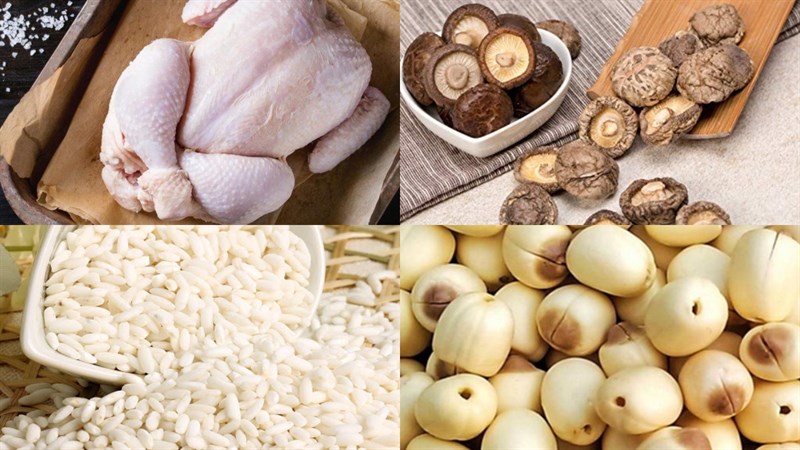 Nguyên liệu món ăn 3 cách nấu lẩu cháo gà