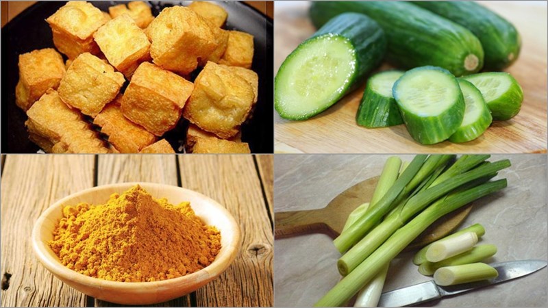 Nguyên liệu món ăn 3 cách làm đậu hũ kho chay