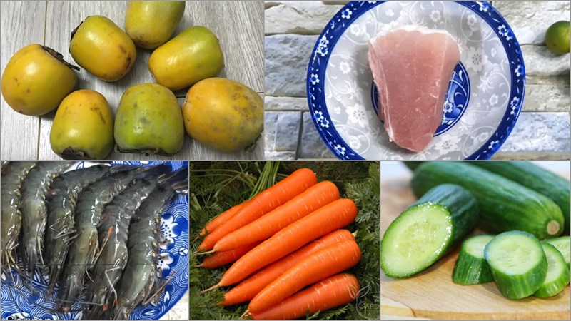 Nguyên liệu món ăn 2 cách làm salad hồng giòn