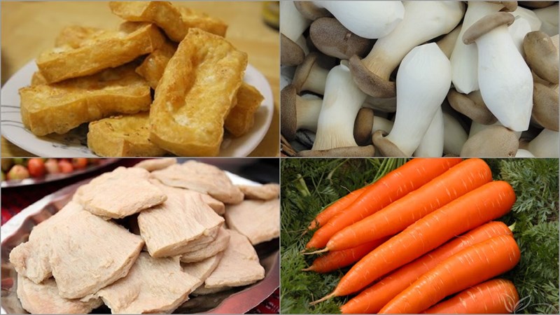Nguyên liệu món ăn 3 cách làm đậu hũ kho chay