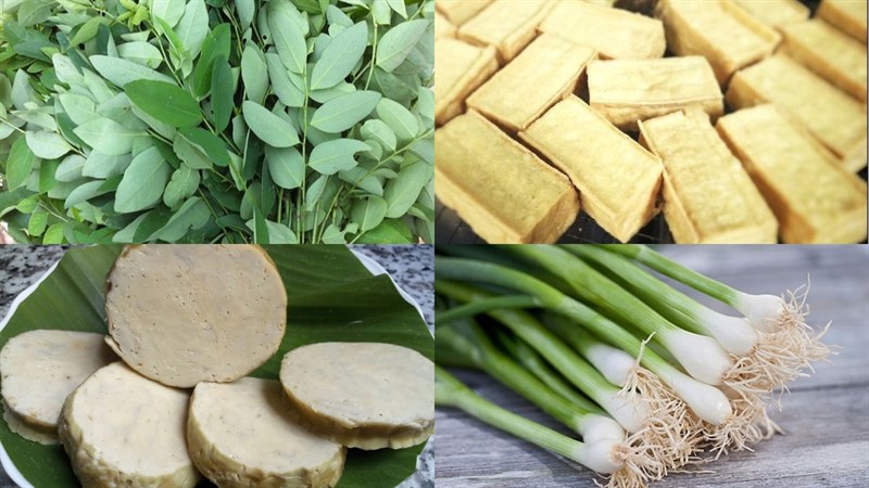 Nguyên liệu món ăn 2 cách nấu canh rau ngót chay đậu hũ