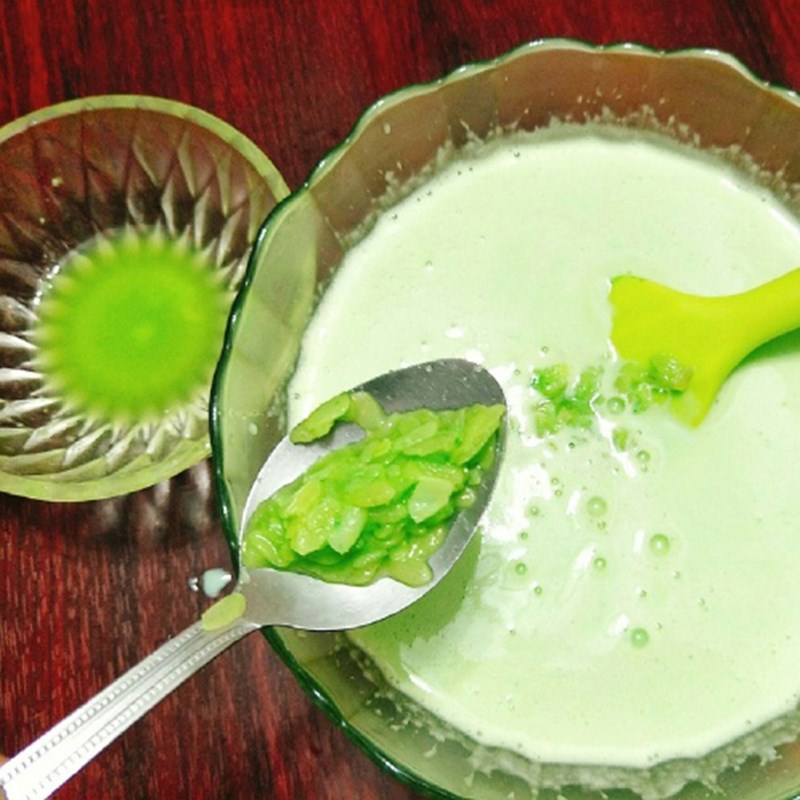 Bước 3  Làm kem cốm dẹp Kem cốm que
