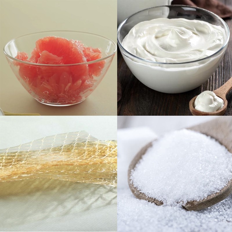 Nguyên liệu món ăn mousse bưởi thơm ngon, đơn giản